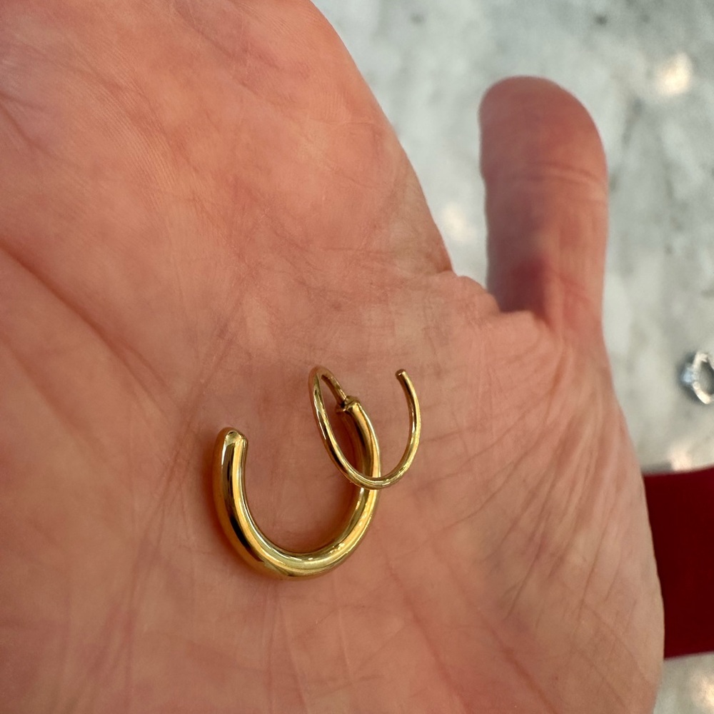 Solid Double Twist Hoops - image 2